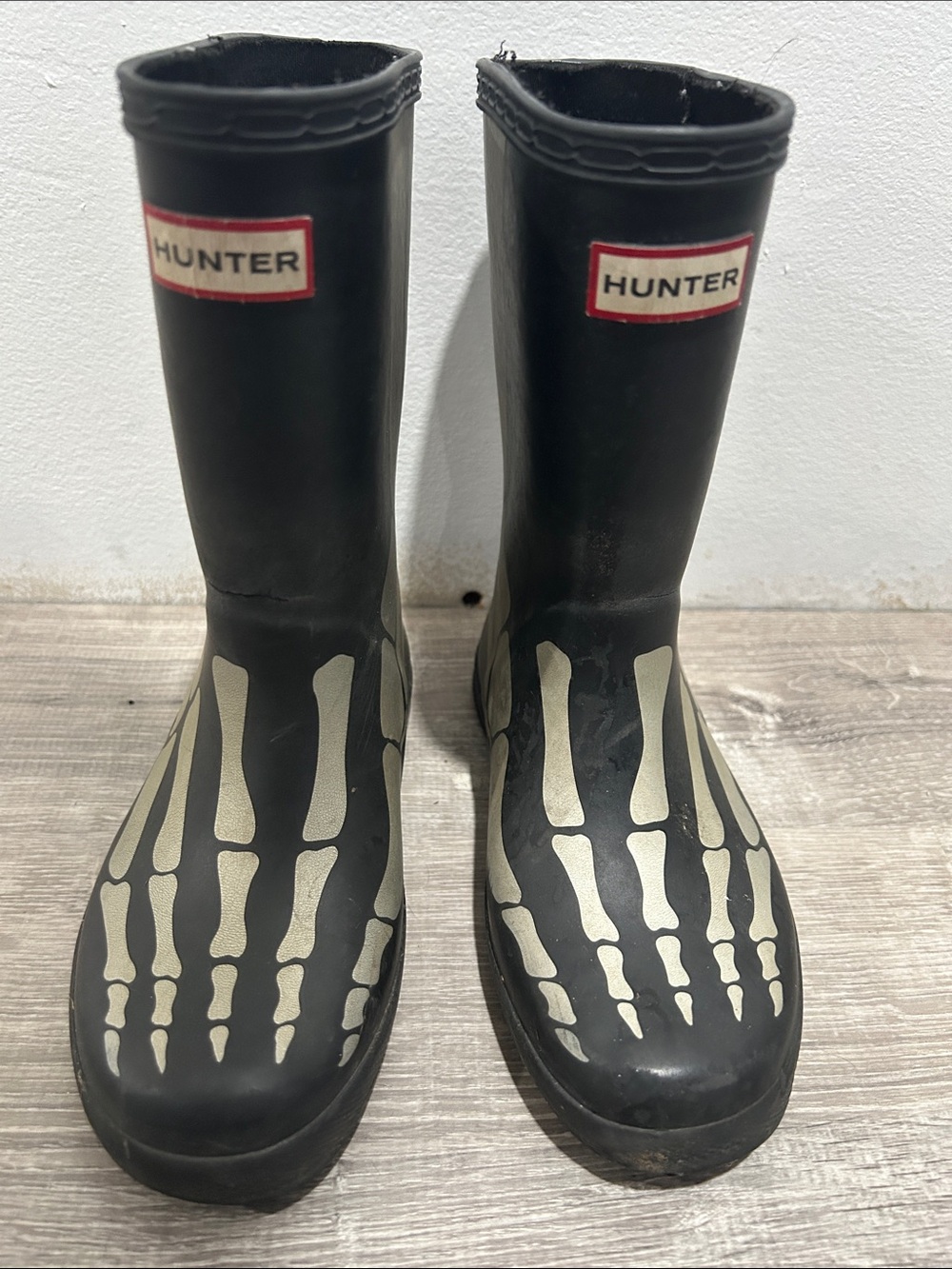 Skeleton Hunter boots Toddler size 12 US (11UK)